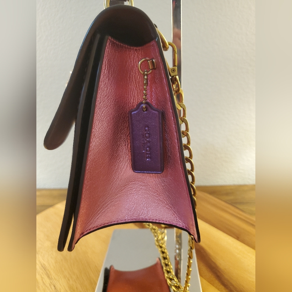 COACH PARKER METALLIC COLORBLOCK IN PERFECT LIKE NEW CONDITION! - Picture 4 of 16